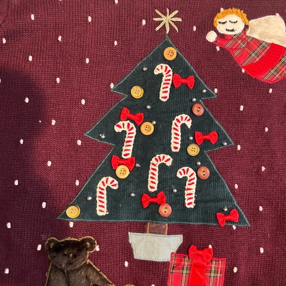 Karen Scott Burgundy Holiday Turtleneck Sweater - Picture 3 of 9